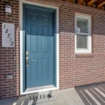 Photo of a house's front door.