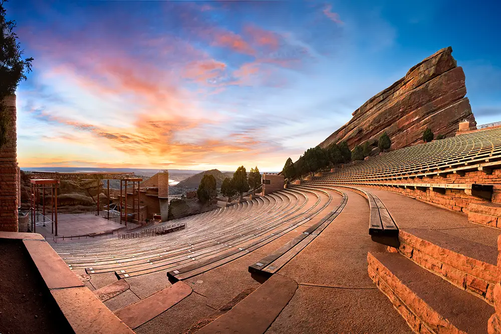 Photo of Red Rocks in Morrison, Colorado.