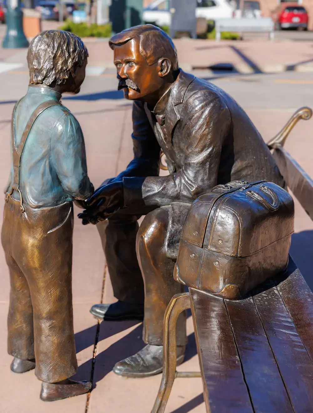 A photo of a statue in Parker, Colorado.
